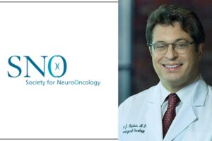 Dr. George Kaptain and the Society for NeuroOncology logo