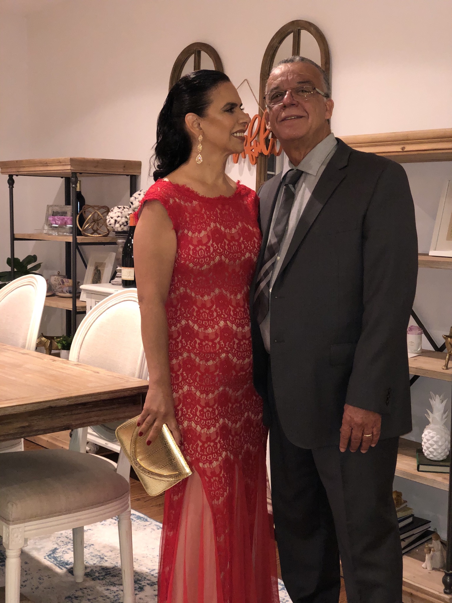 Priscilla Evans dressed up with father - brain aneurysm success story - New Jersey Brain and Spine