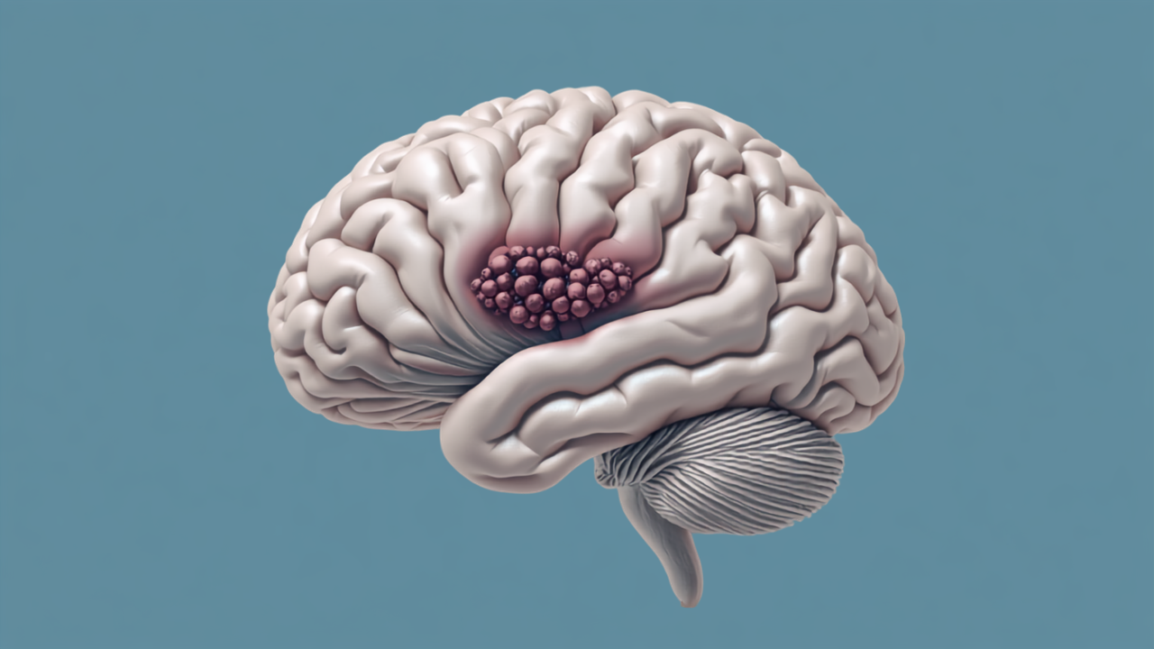 Illustration of a cavernous malformation, a cluster of abnormal blood vessels in the brain - New Jersey Brain and Spine